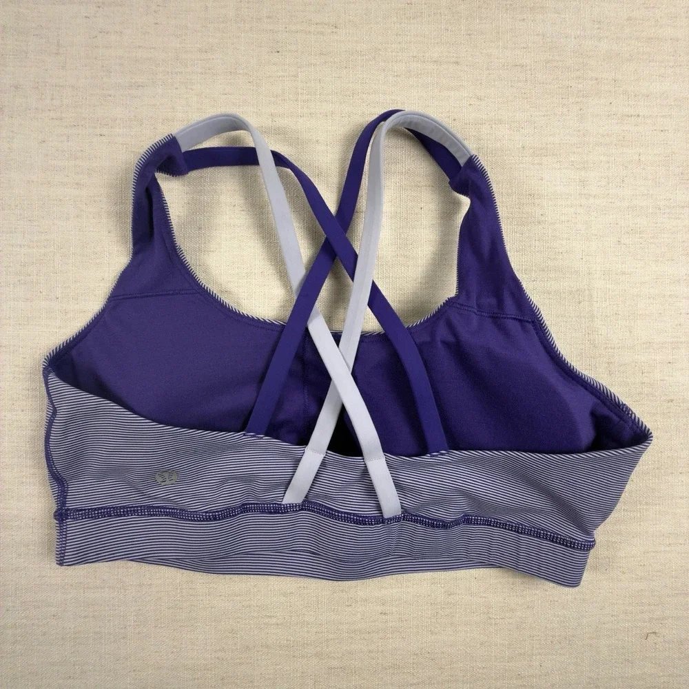 Lululemon Energy Bra Wee Stripe Bruised Berry Cool Breeze Bruised Berry